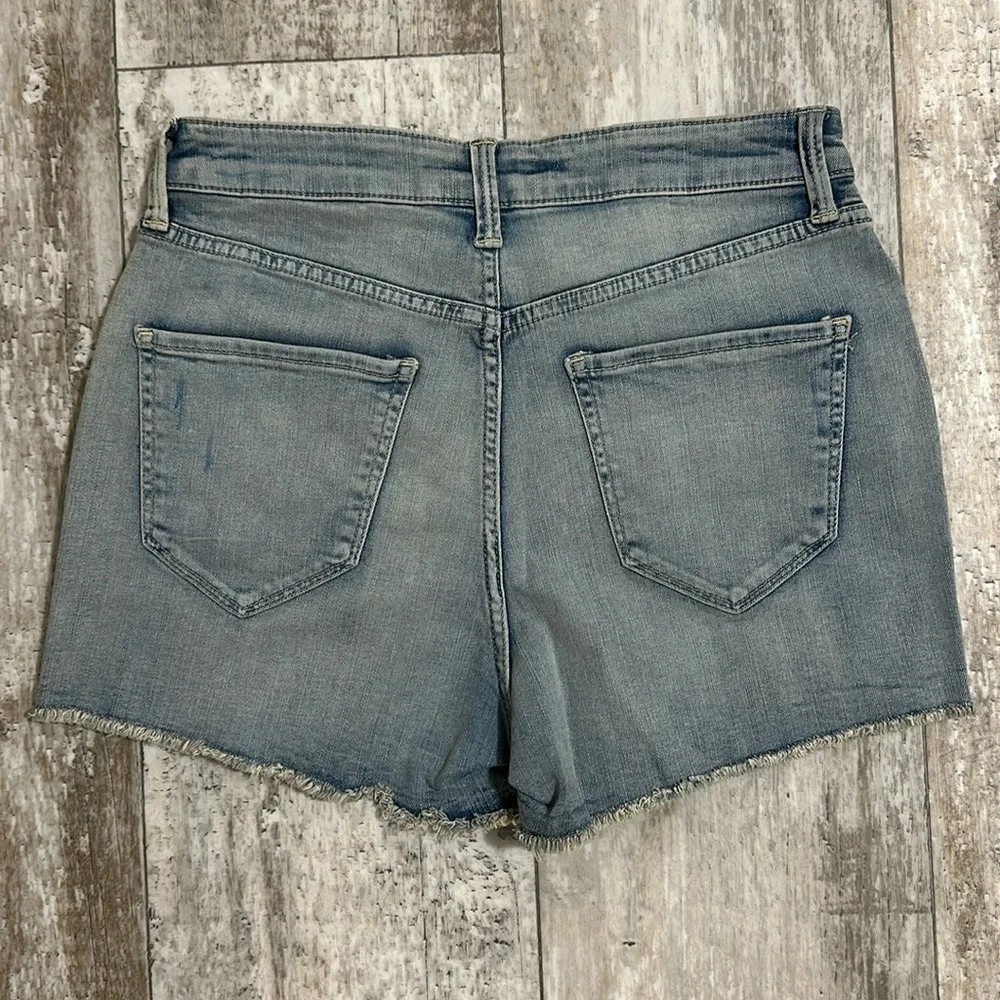 Arizona Jean Co Hi-Rise Shortie embroidered jean shorts